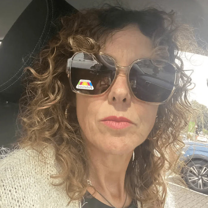 Customer wearing fitover sunglasses