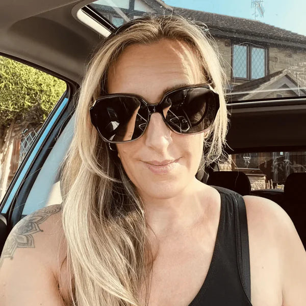 Customer wearing fitover sunglasses